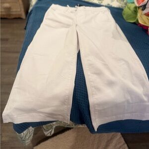 Torrid White Wide-leg Cropped Jeans